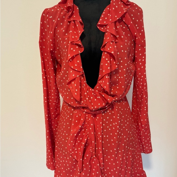 Realisation Par Red Star Print Dress - Picture 1 of 3